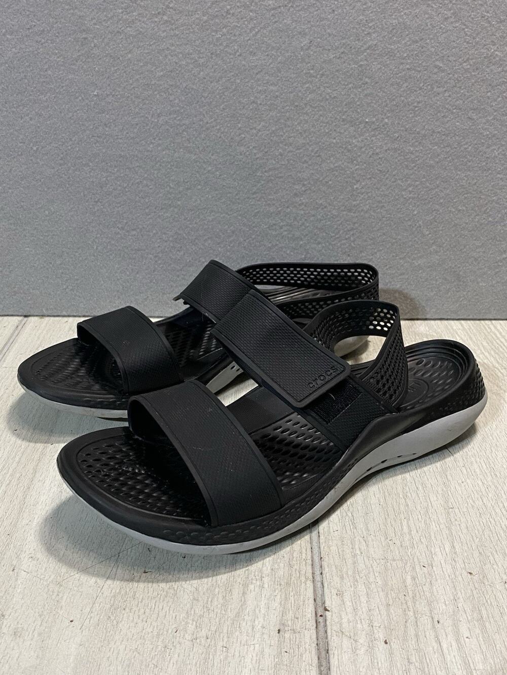 Crocs LiteRide 360 Sandals Athletic Strappy Womens 10 Black Shoes Comfortable